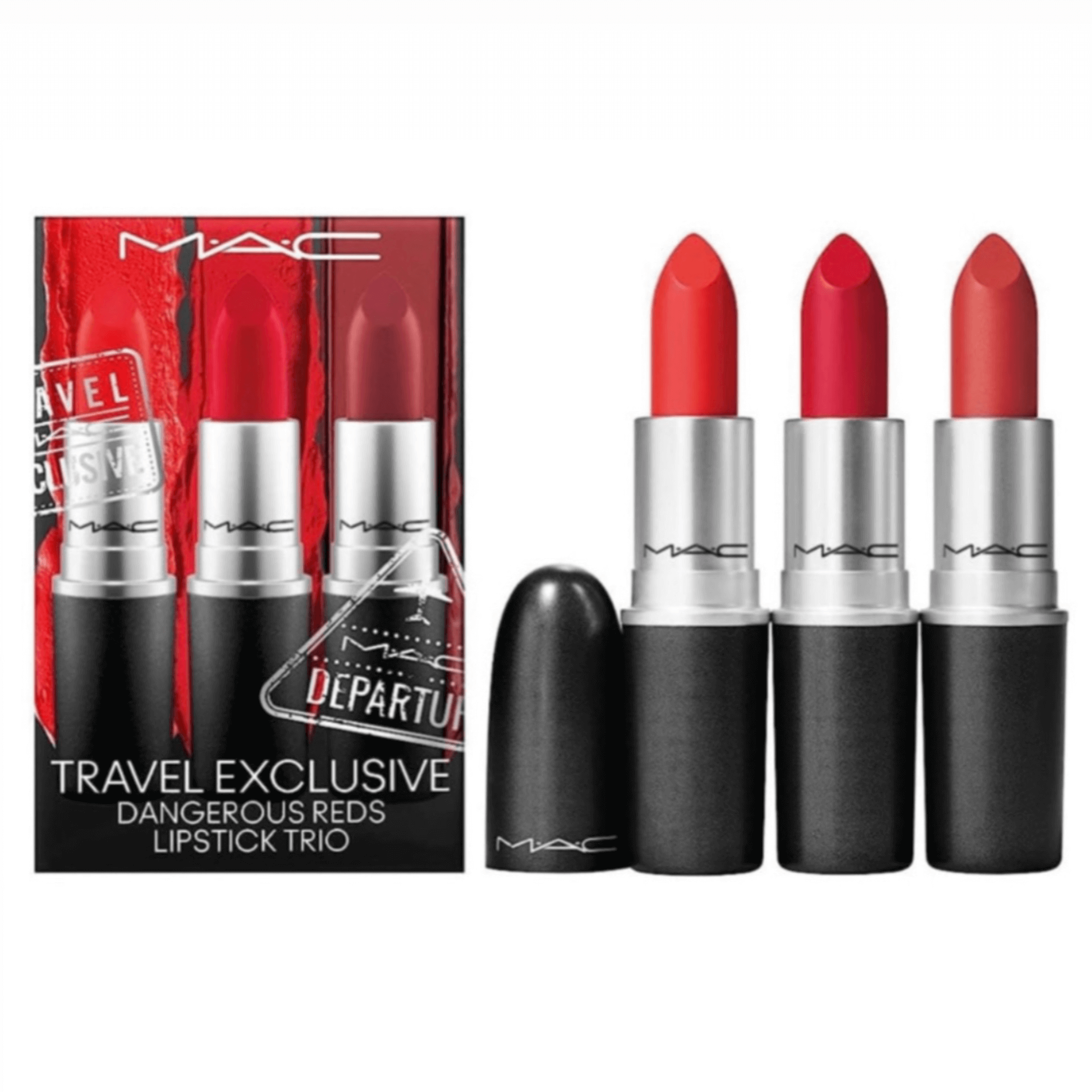 ست رژ لب ۳ عددی مک رنگ قرمز | Ruby Woo – Chili – Lady Danger | مات و ماندگار