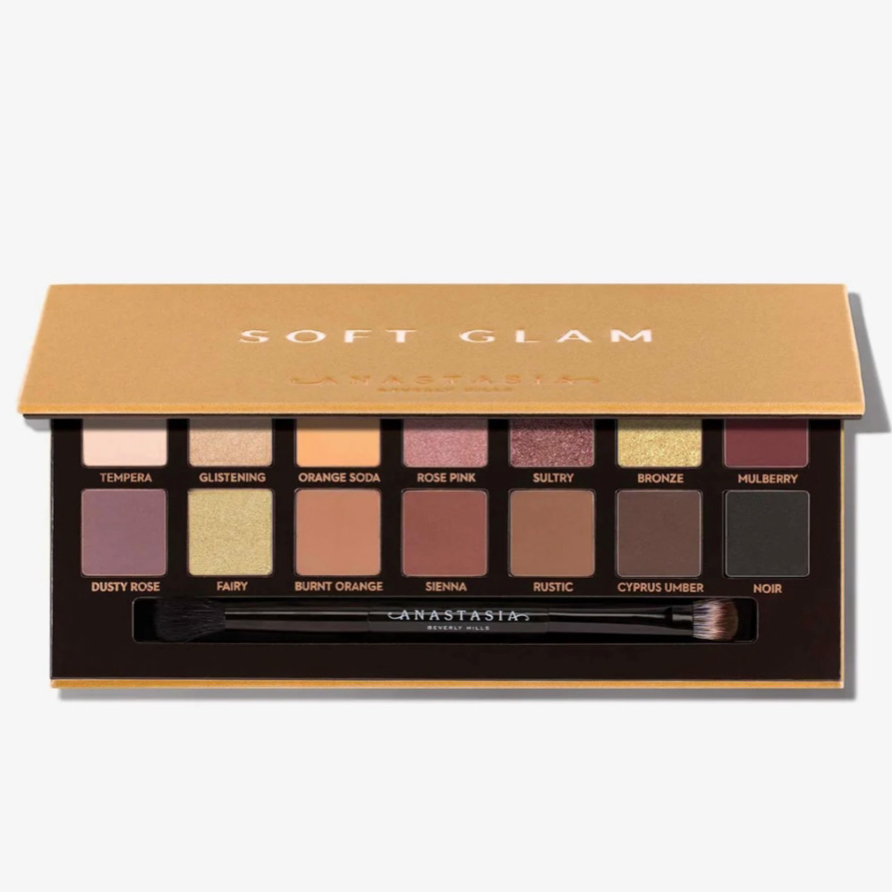 پالت سایه چشم آناستازیا Beverly Hills مدل Soft Glam | پالت ۱۴ رنگ نود و رمانتیک