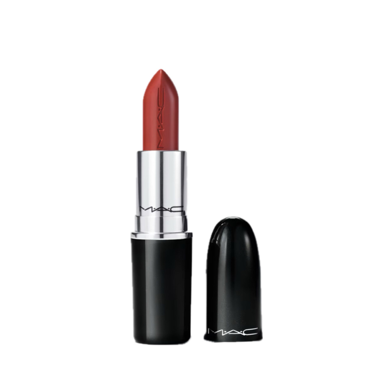 رژ لب مک MAC سری لاستر رنگ Lady Bug | قرمز طبیعی با جلوه براق و بافت مرطوب