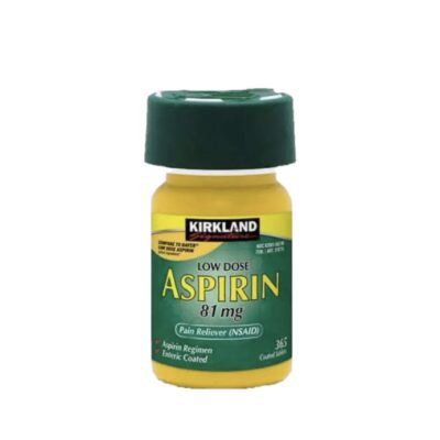آسپرین ۸۱ میلی‌گرم کرکلند ۳۶۵ عددی روکش‌دار | Low Dose Aspirin 81 mg Kirkland