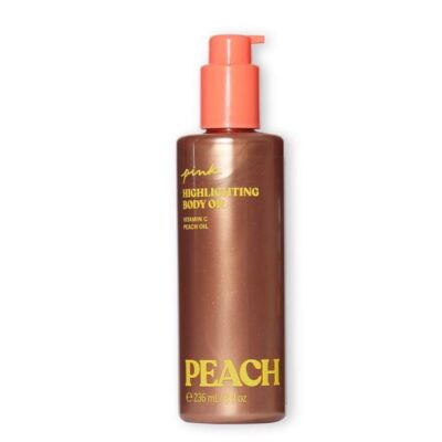 روغن بدن براق کننده ویکتوریا سکرت Pink Peach Highlighting Body Oil