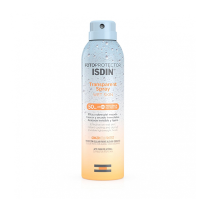 اسپری ضد آفتاب ایزدین SPF 50 مدل Transparent Spray Wet Skin