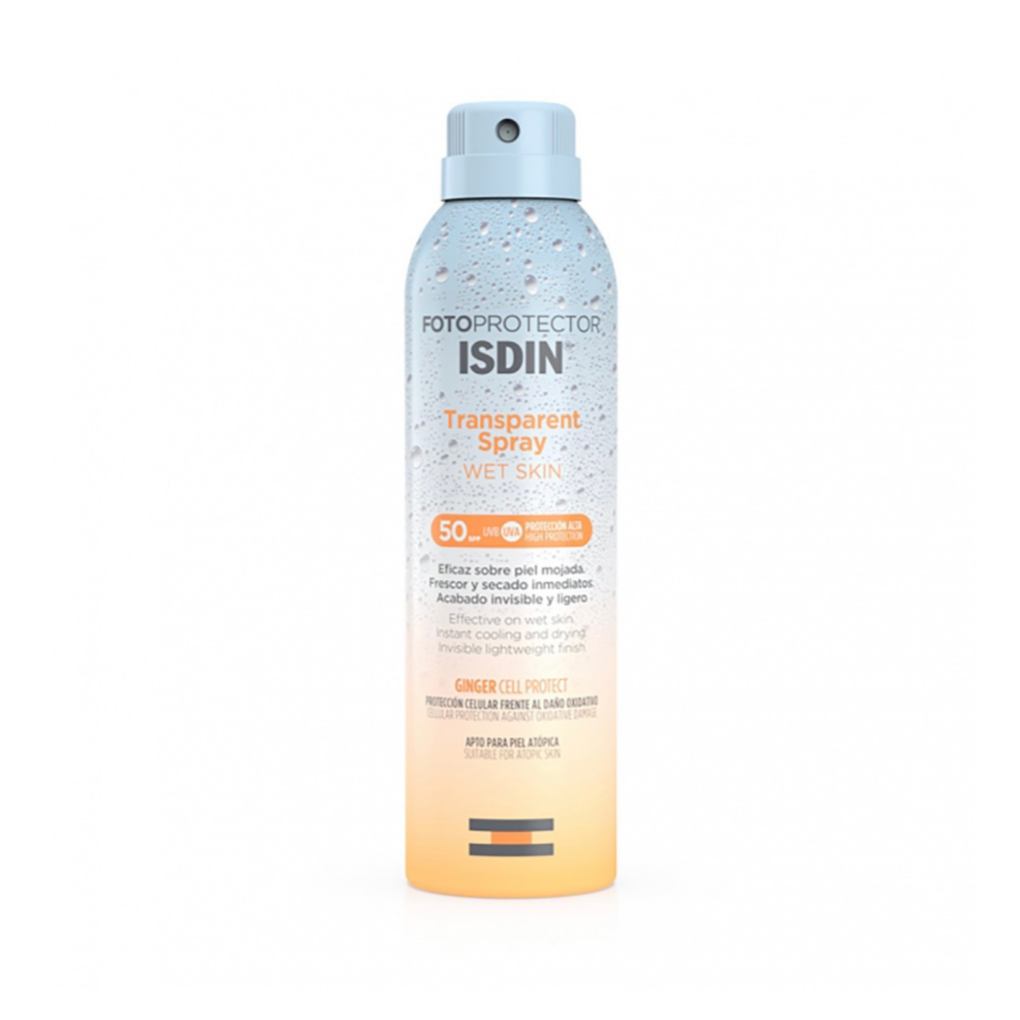 اسپری ضد آفتاب ایزدین SPF 50 مدل Transparent Spray Wet Skin