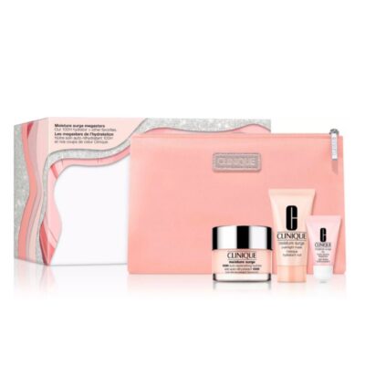 پک آبرسان کلینیک Moisture Surge Megastars شامل آبرسان 100H، ماسک شب و بالم لب