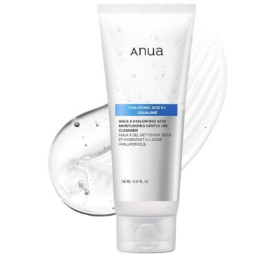 ژل شستشوی صورت آبرسان و ملایم آنوا Anua مدل 8 Hyaluronic Acid Moisturizing Gentle Gel Cleanser