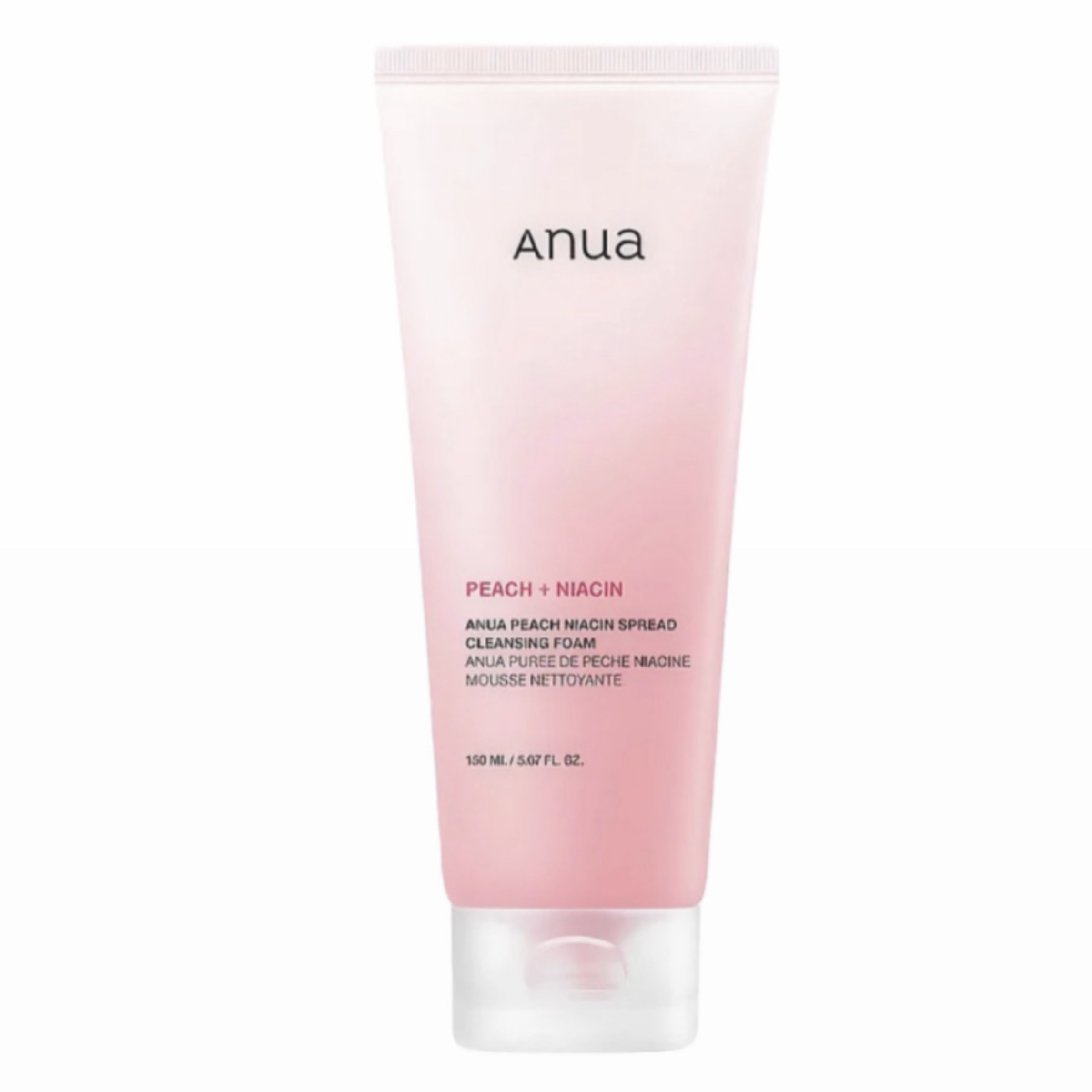 فوم شستشوی صورت روشن کننده و لایه بردار ملایم آنوا Anua مدل Peach Niacin Spread Cleansing Foam